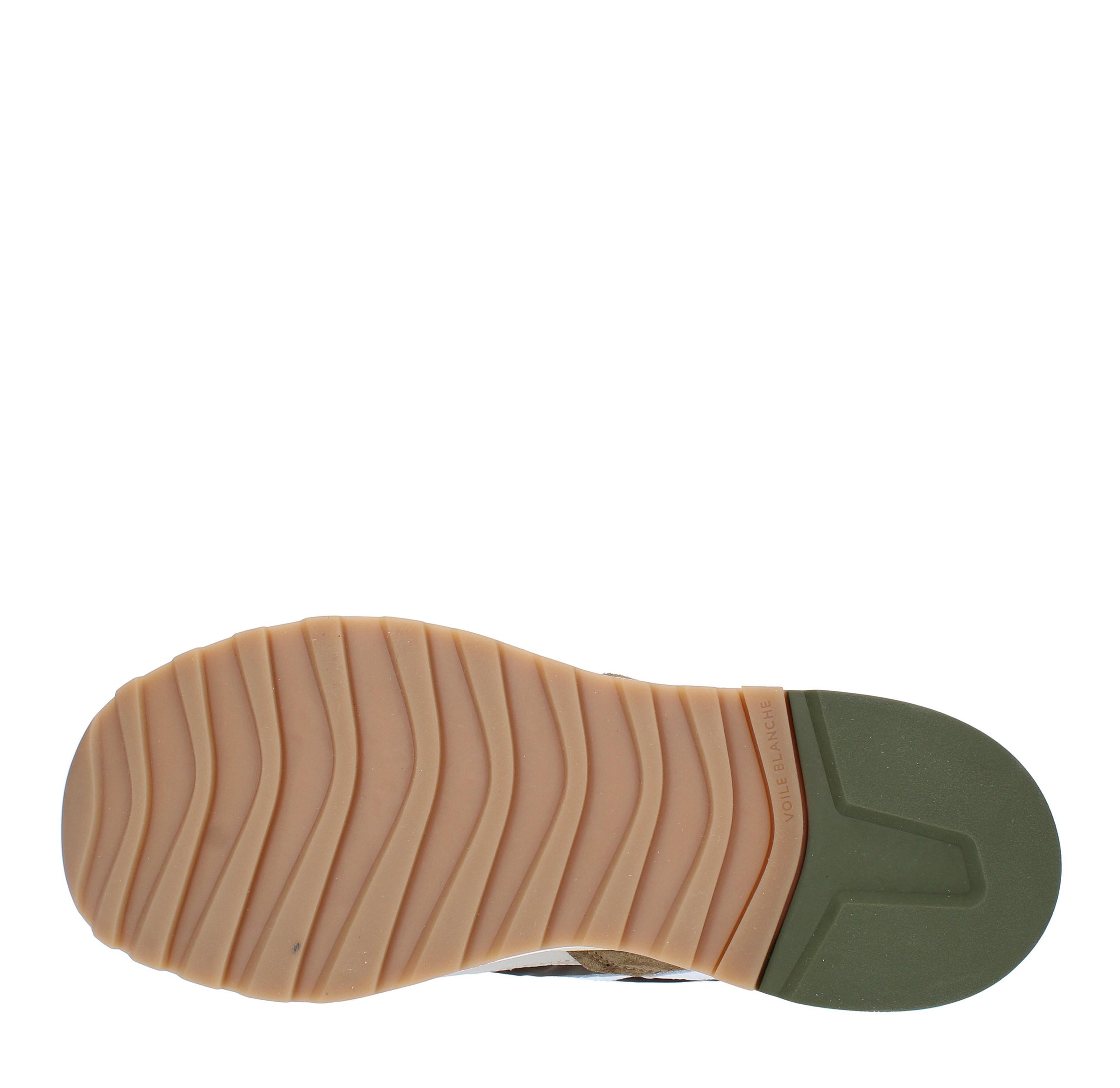 Sneakers in camoscio pelle e tessuto 