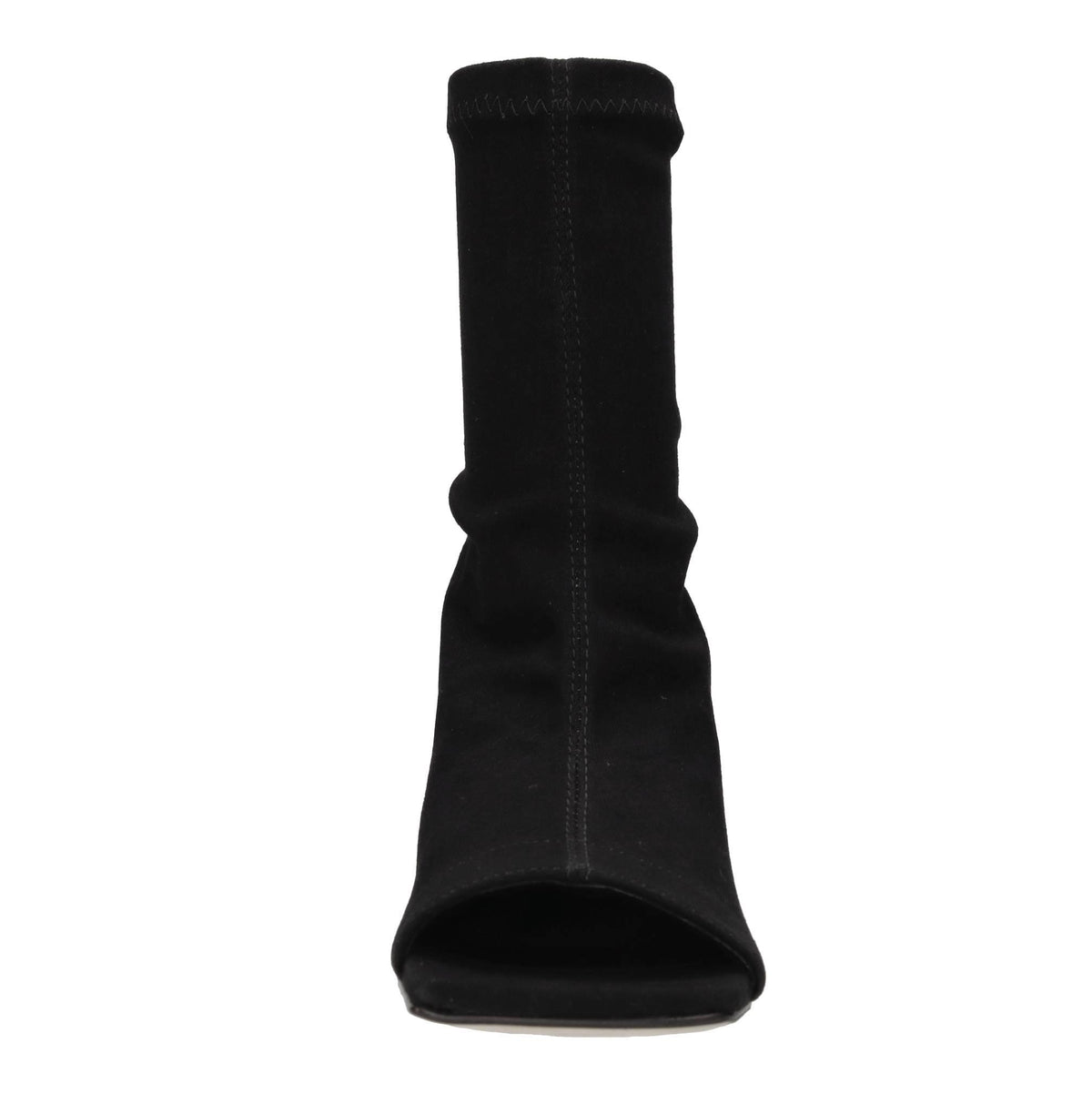Tronchetti open-toe in denim elasticizzato 