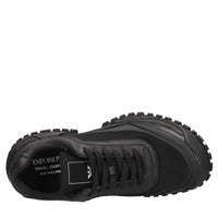 Sneakers in pelle e tessuto 