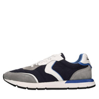 Sneakers in pelle e tessuto 