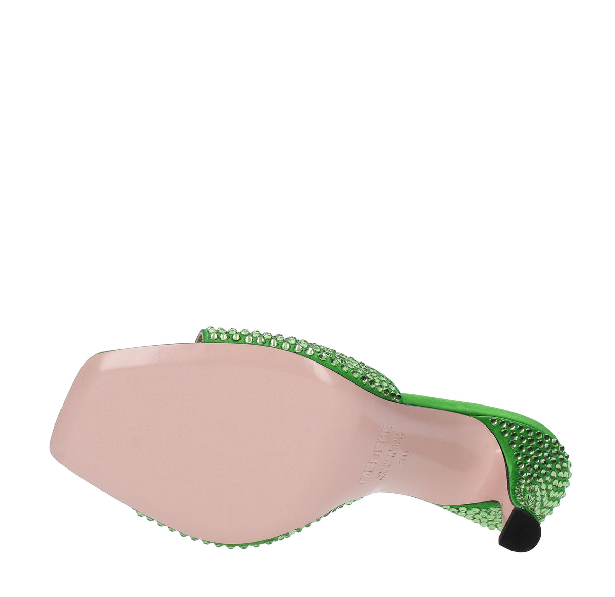 Mules modello DITA 95 in raso e strass 
