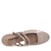 Décolleté slingback in pelle 
