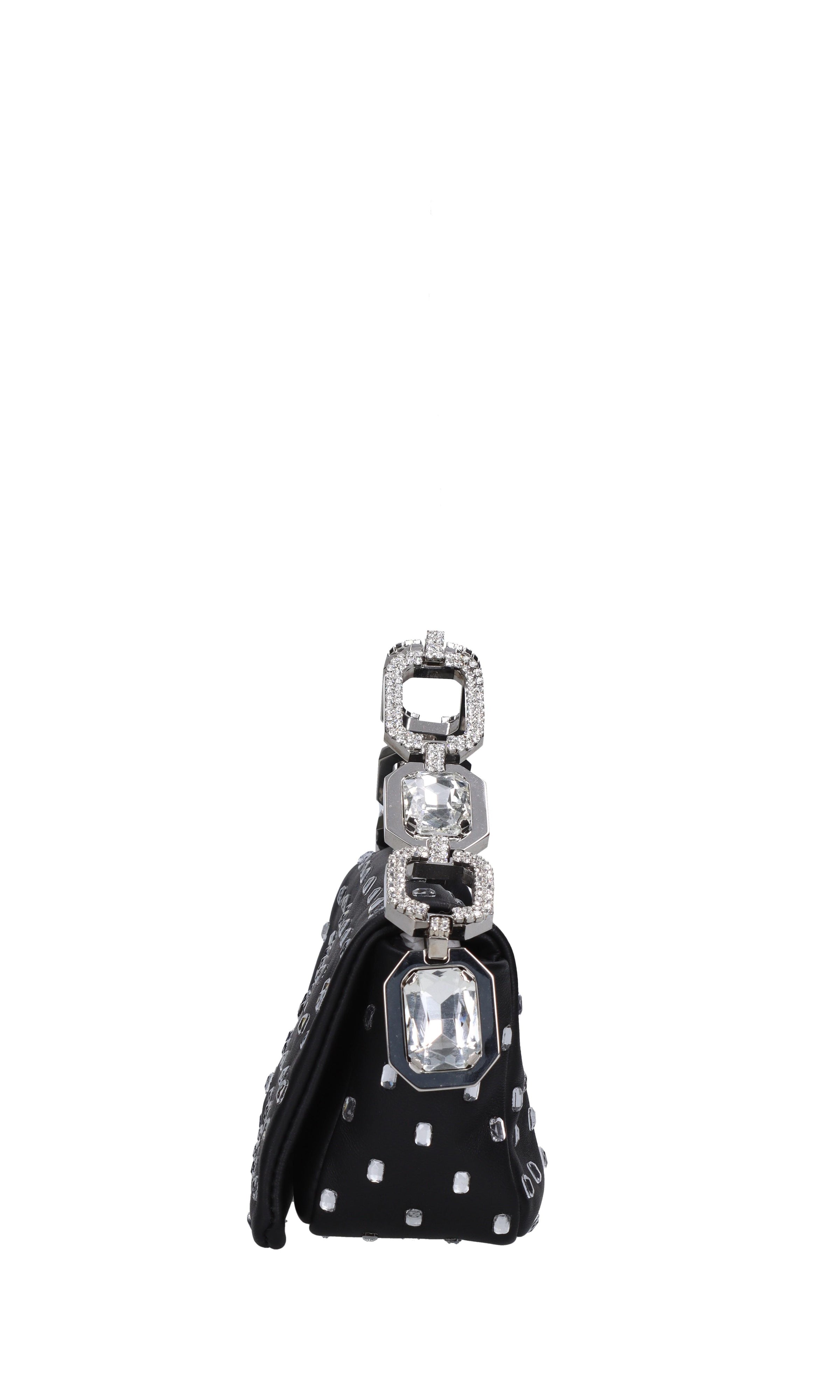 Borsa mini My Dream in pelle e strass 