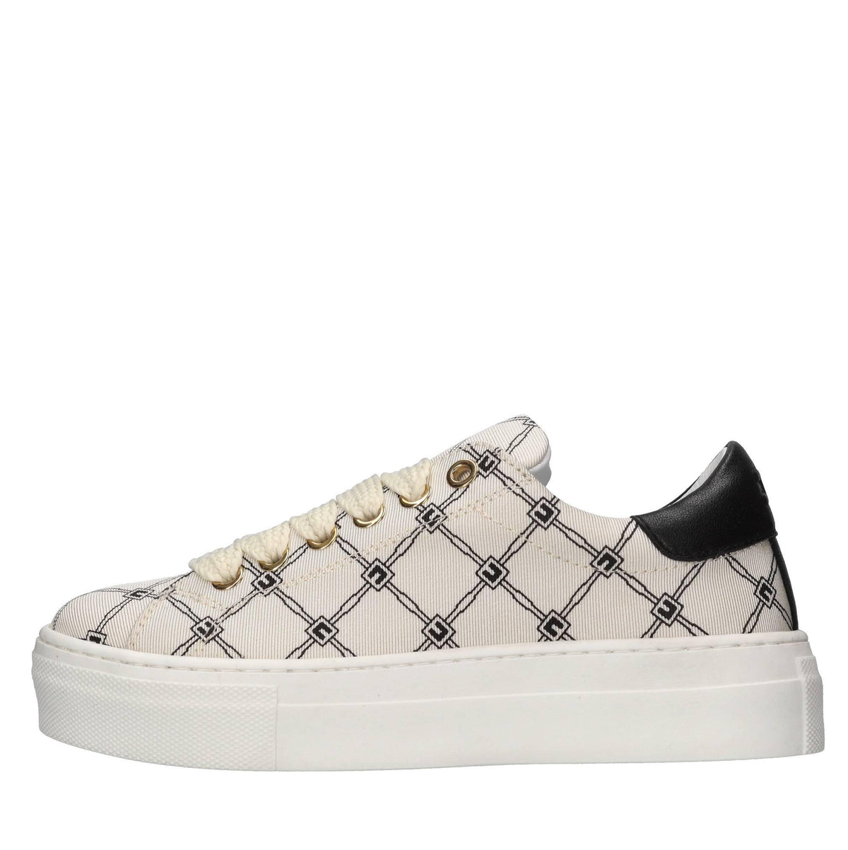 Sneakers in pelle e tessuto 