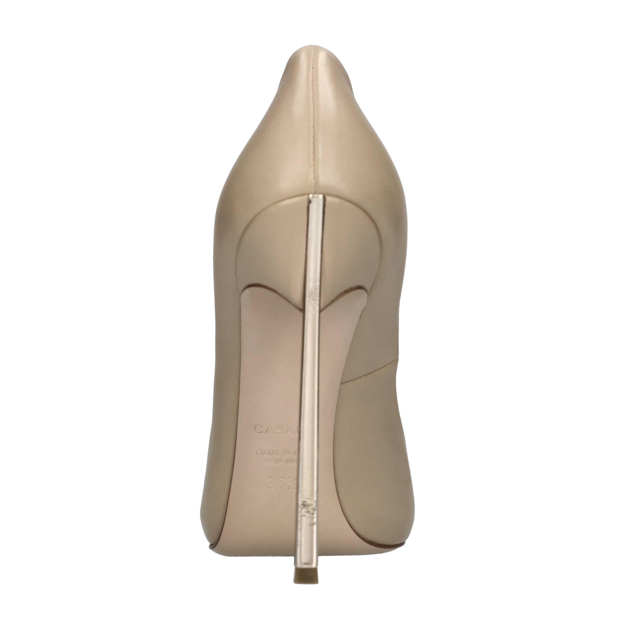 Décolleté blade in pelle 