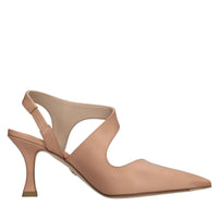 Décolleté slingback in pelle 