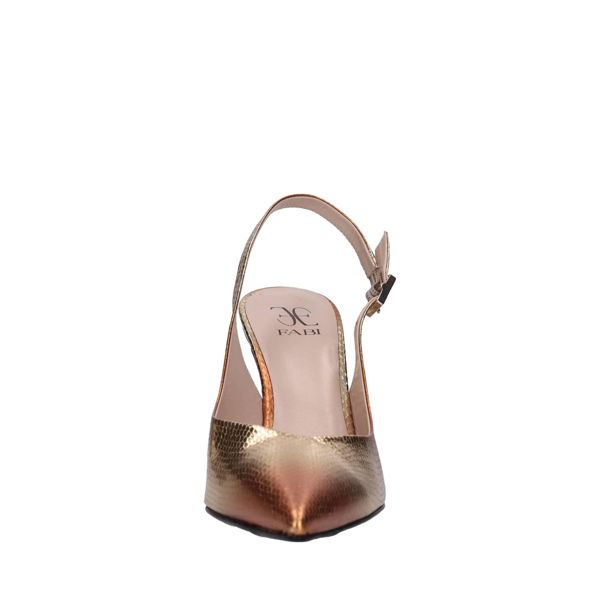 Décolleté slingback in pelle 