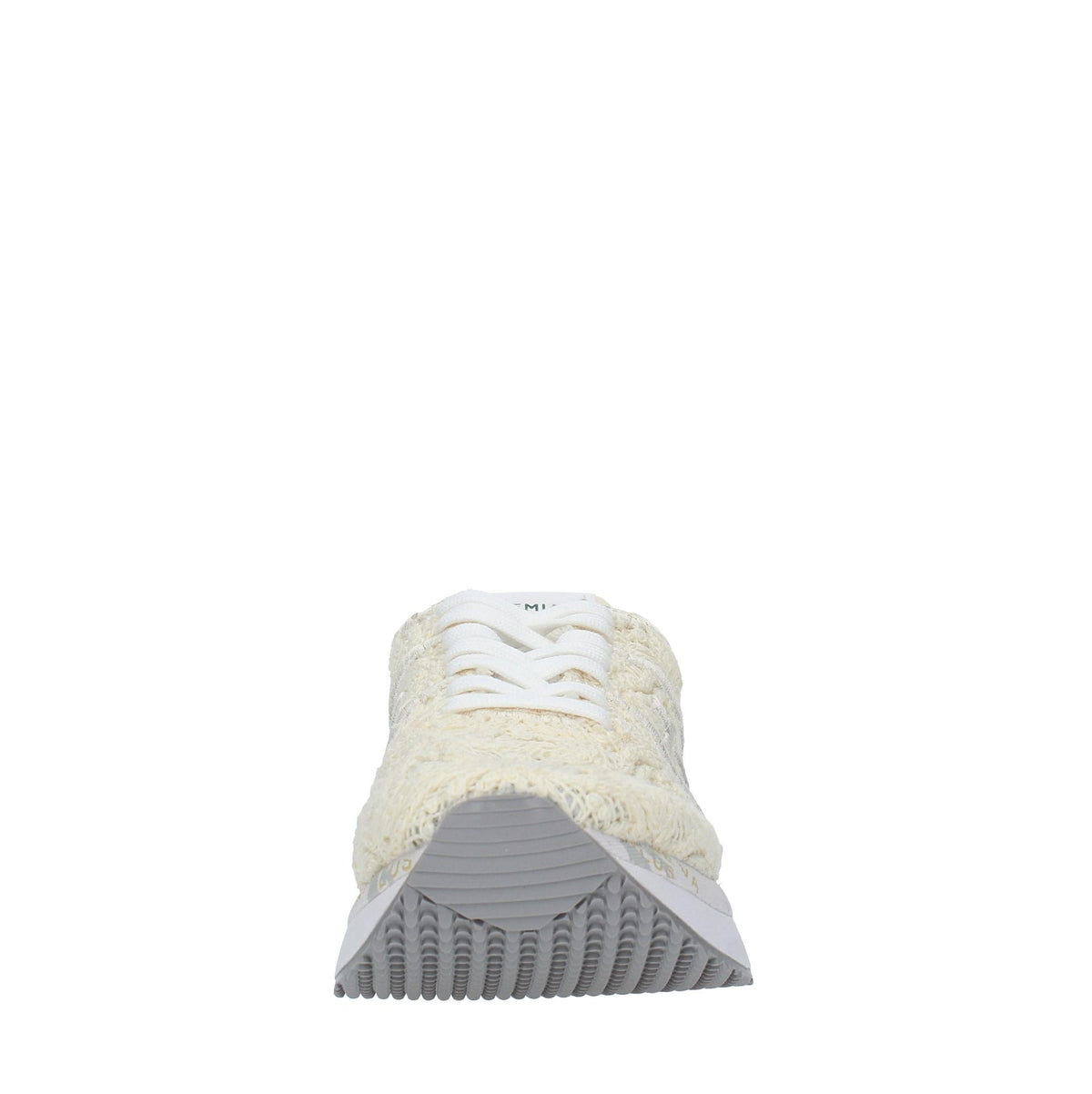 Sneakers in pelle e tessuto 