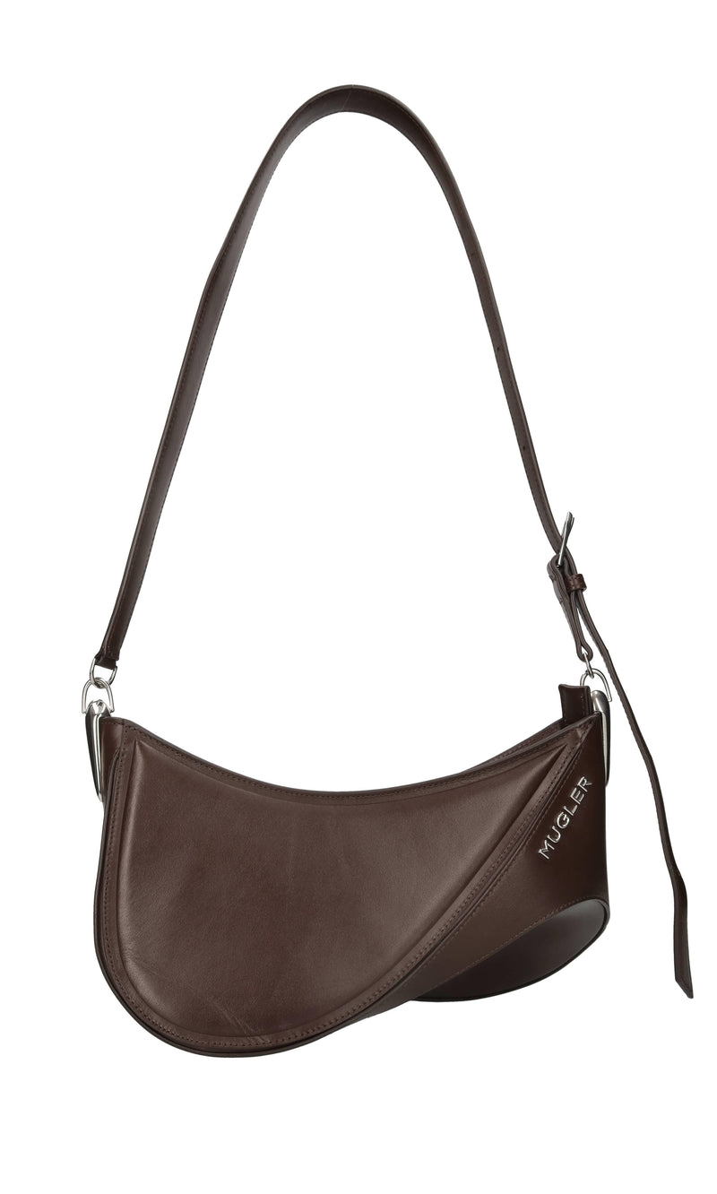 Borsa Spiral Curve in pelle 