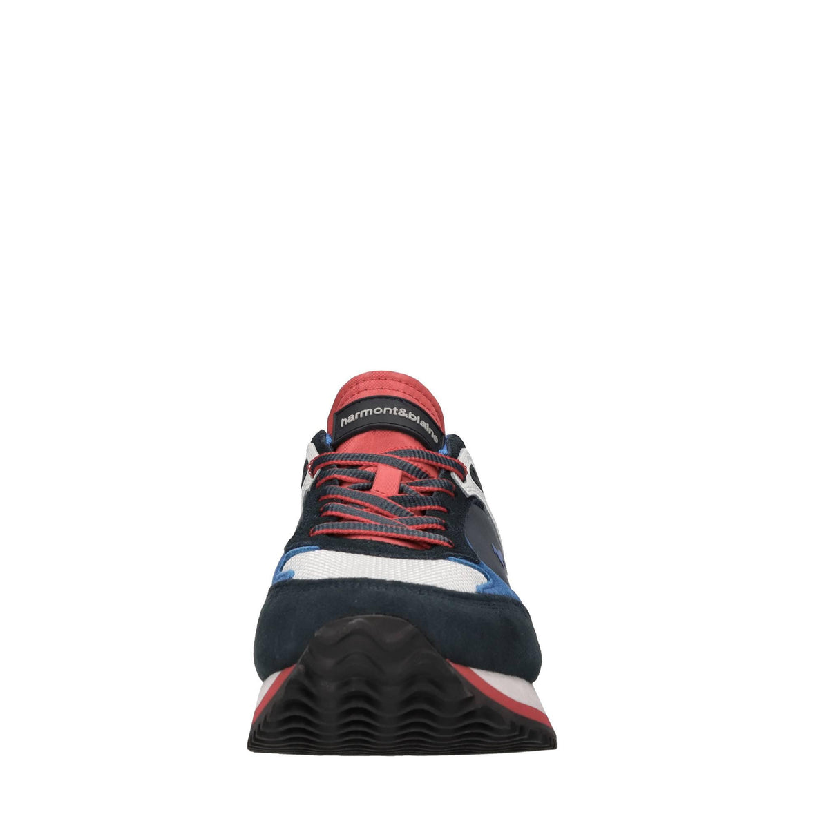 Sneakers in pelle e tessuto 