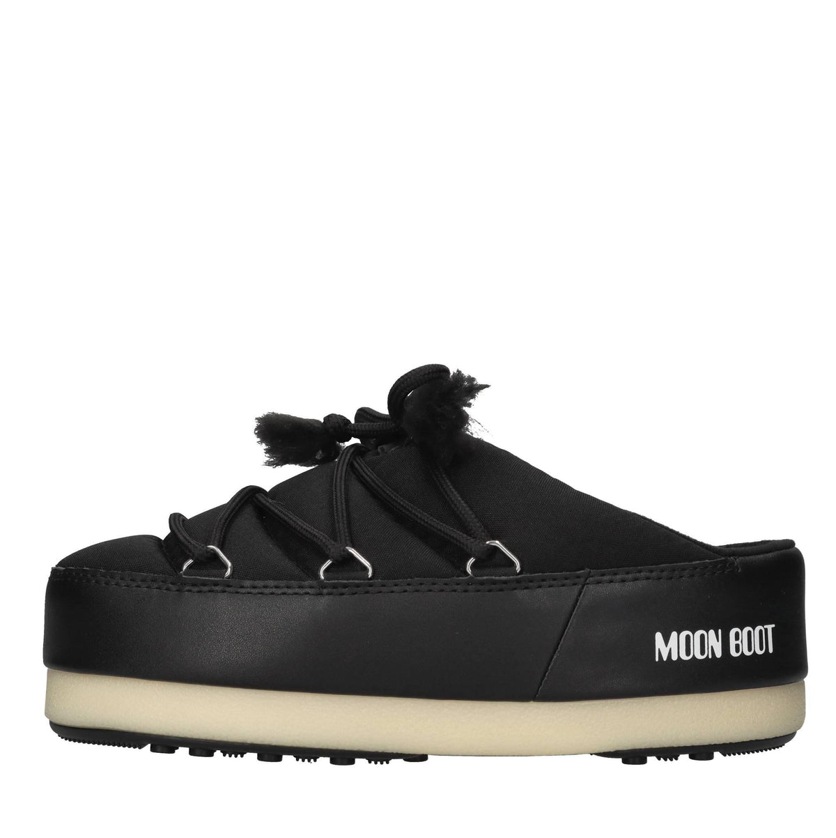 Mules in nylon idrorepellente ed ecopelle 
