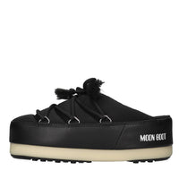 Mules in nylon idrorepellente ed ecopelle 