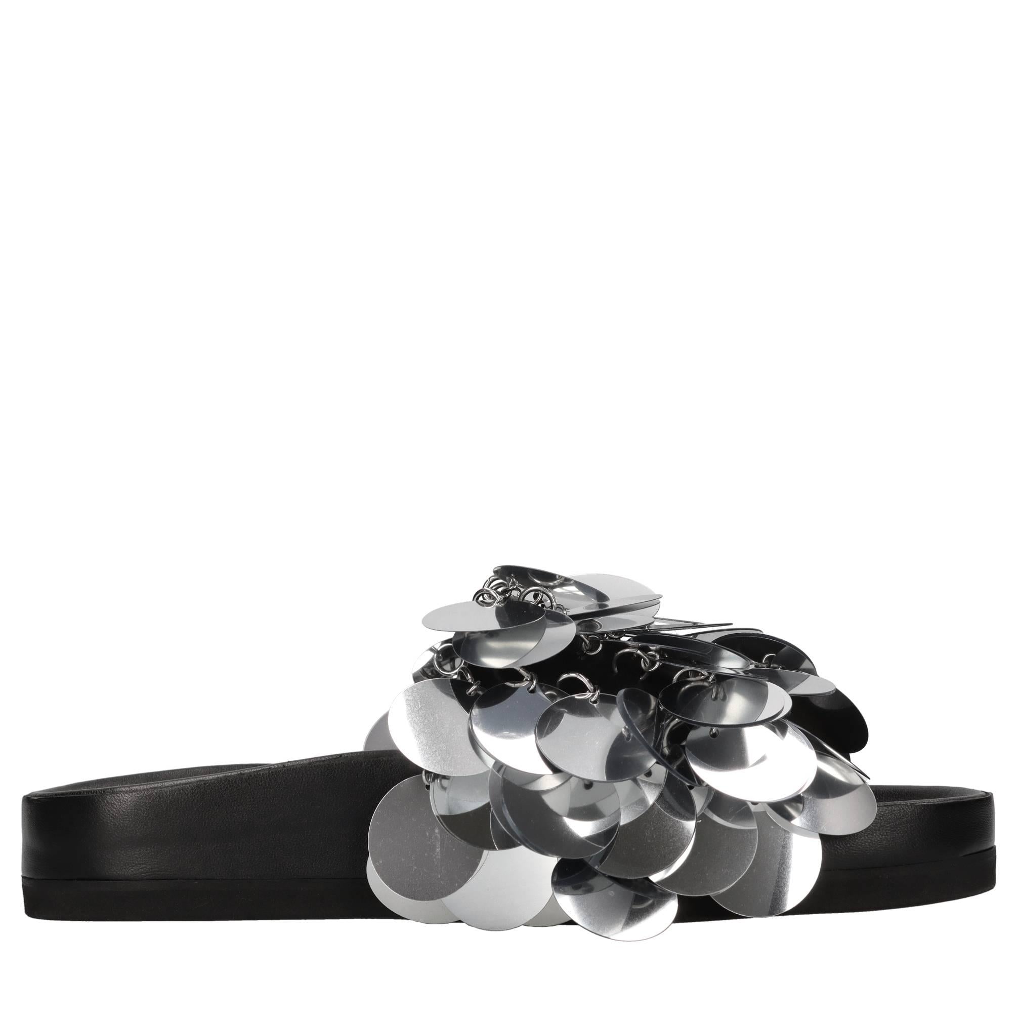 Mules Sparkle in pelle e paillettes 