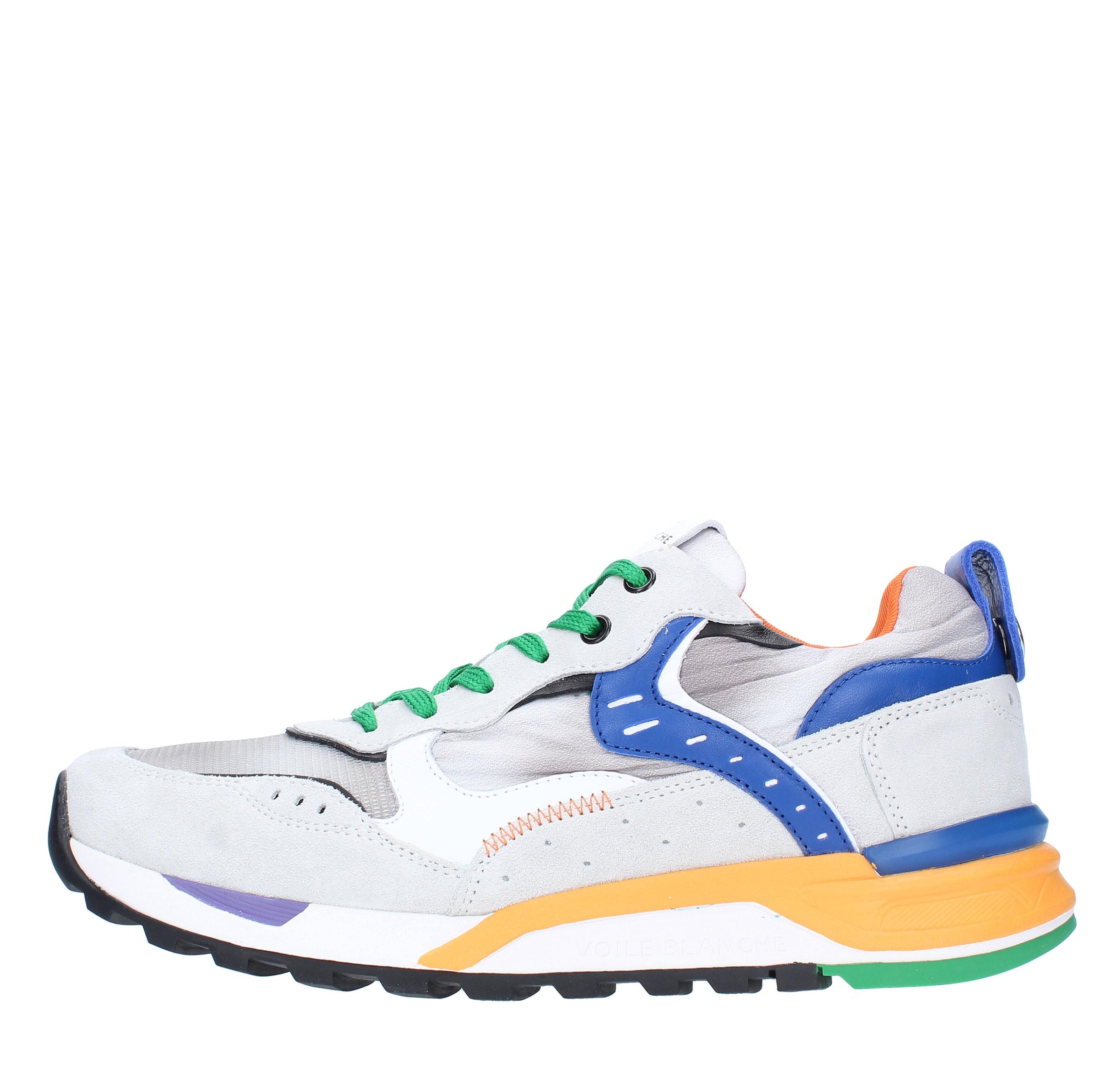 Sneakers in camoscio pelle e tessuto 