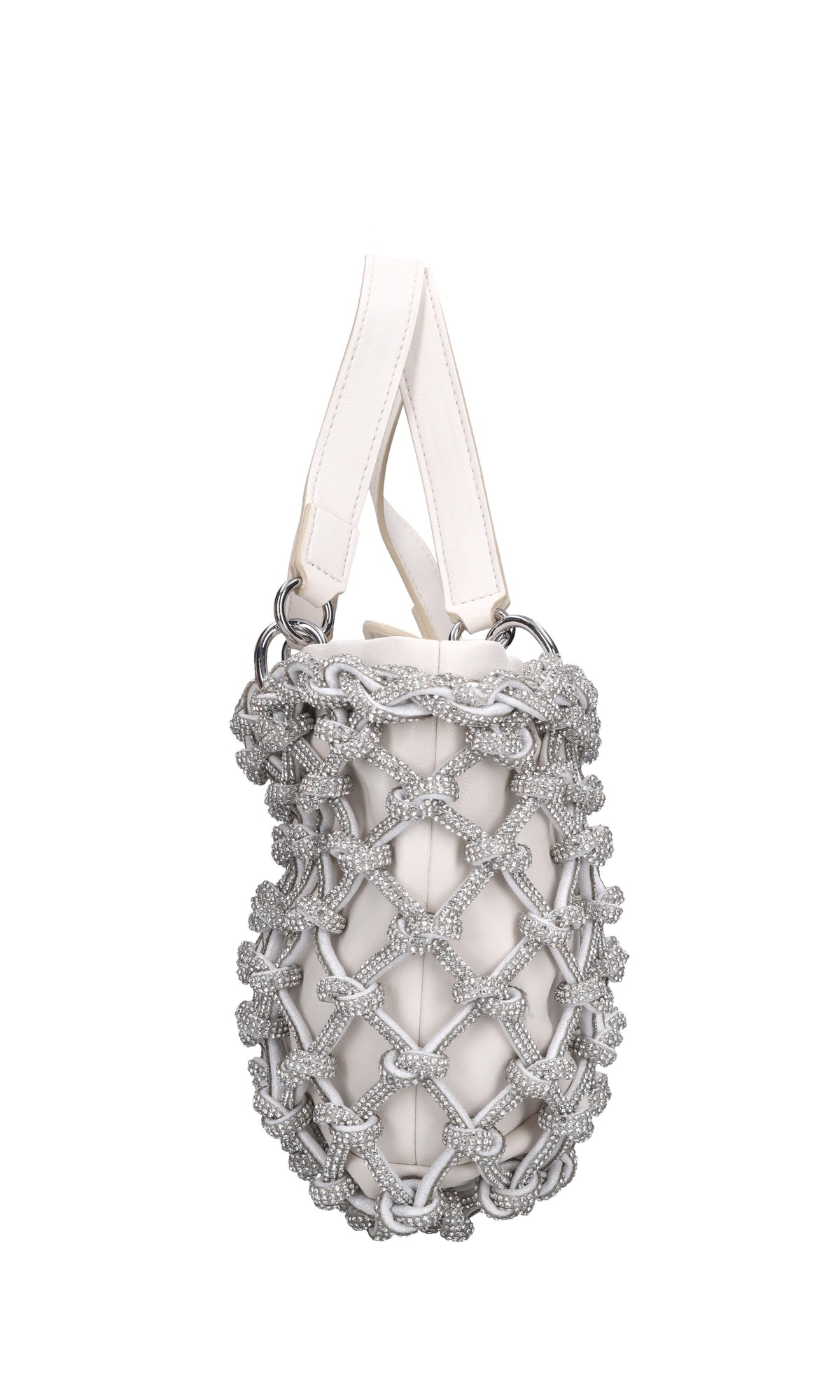 Borsa in ecopelle e strass modello Kobo Knots 