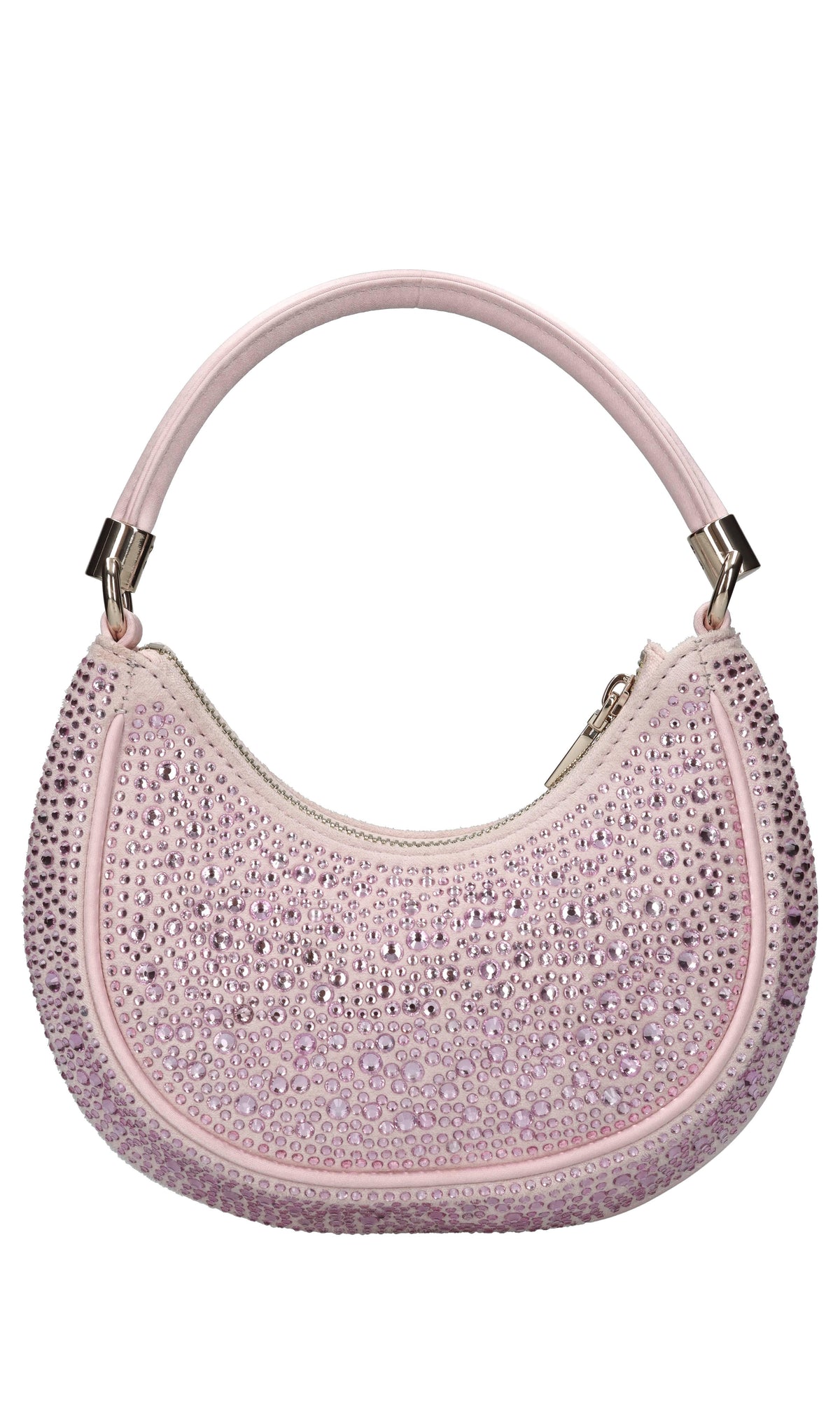 Borsa in ecocamoscio,raso e strass 