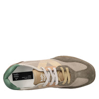 Sneakers in camoscio ecopelle e tessuto 