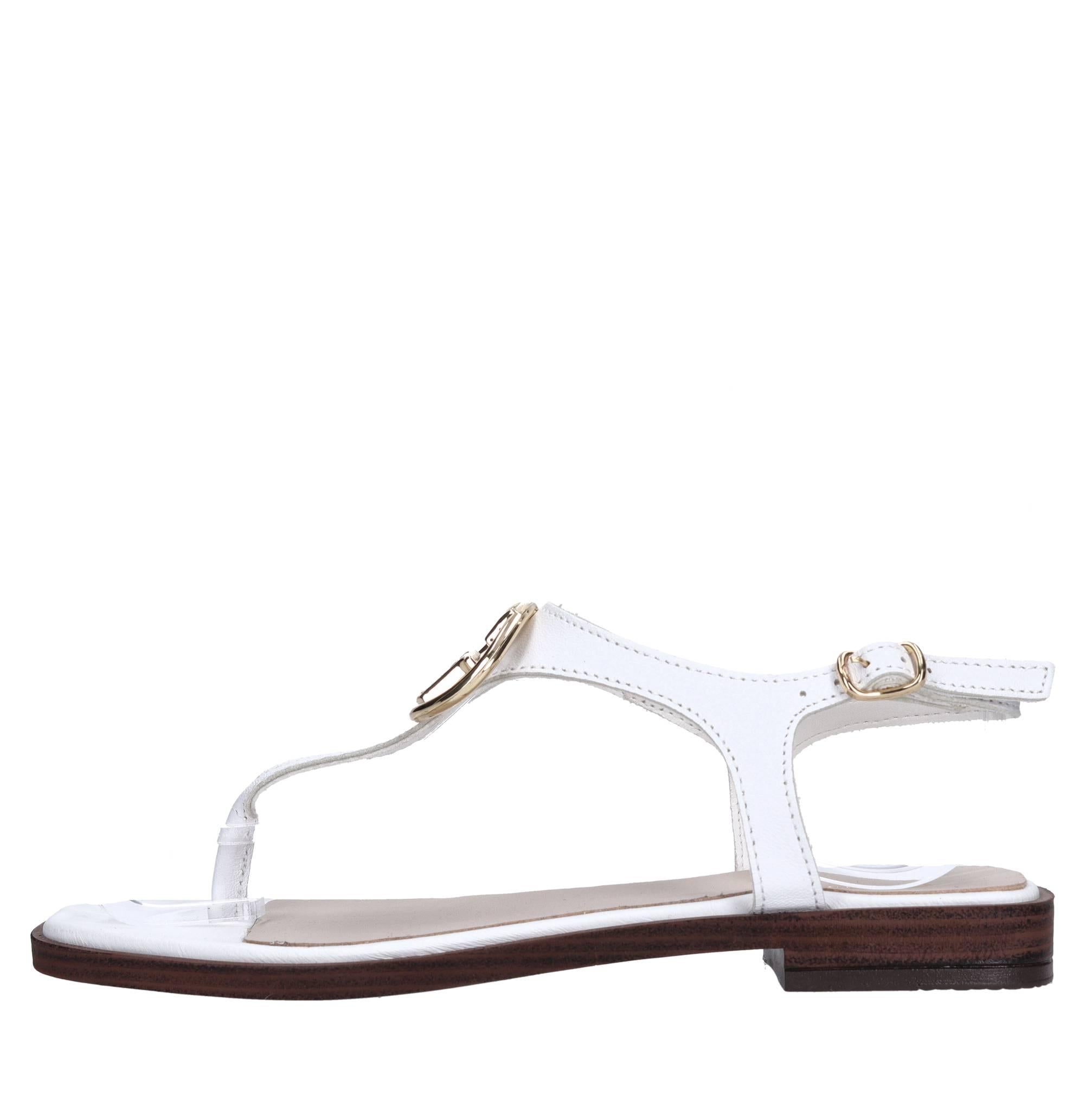 Sandali flat in pelle 