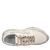 Sneakers in pelle ecopelle e tessuto 