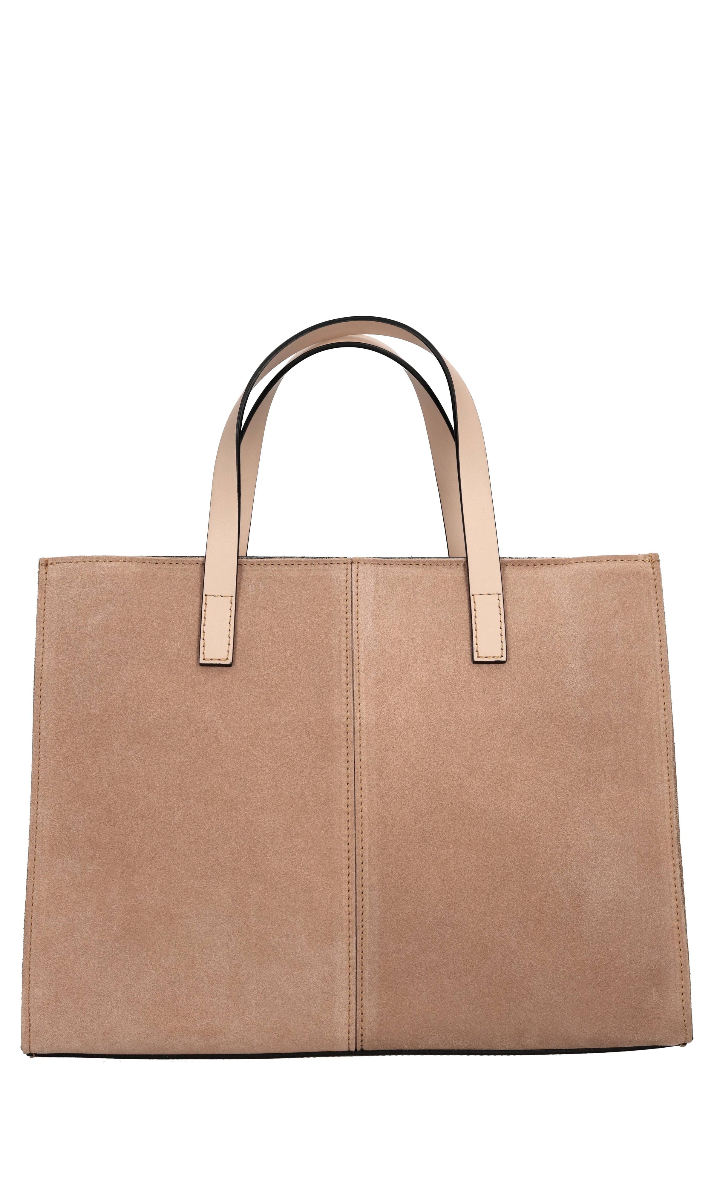 Borsa in camoscio e pelle 