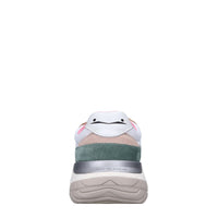 Sneakers in pelle e tessuto 
