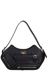 Borsa Rock pocket in pelle martellata 