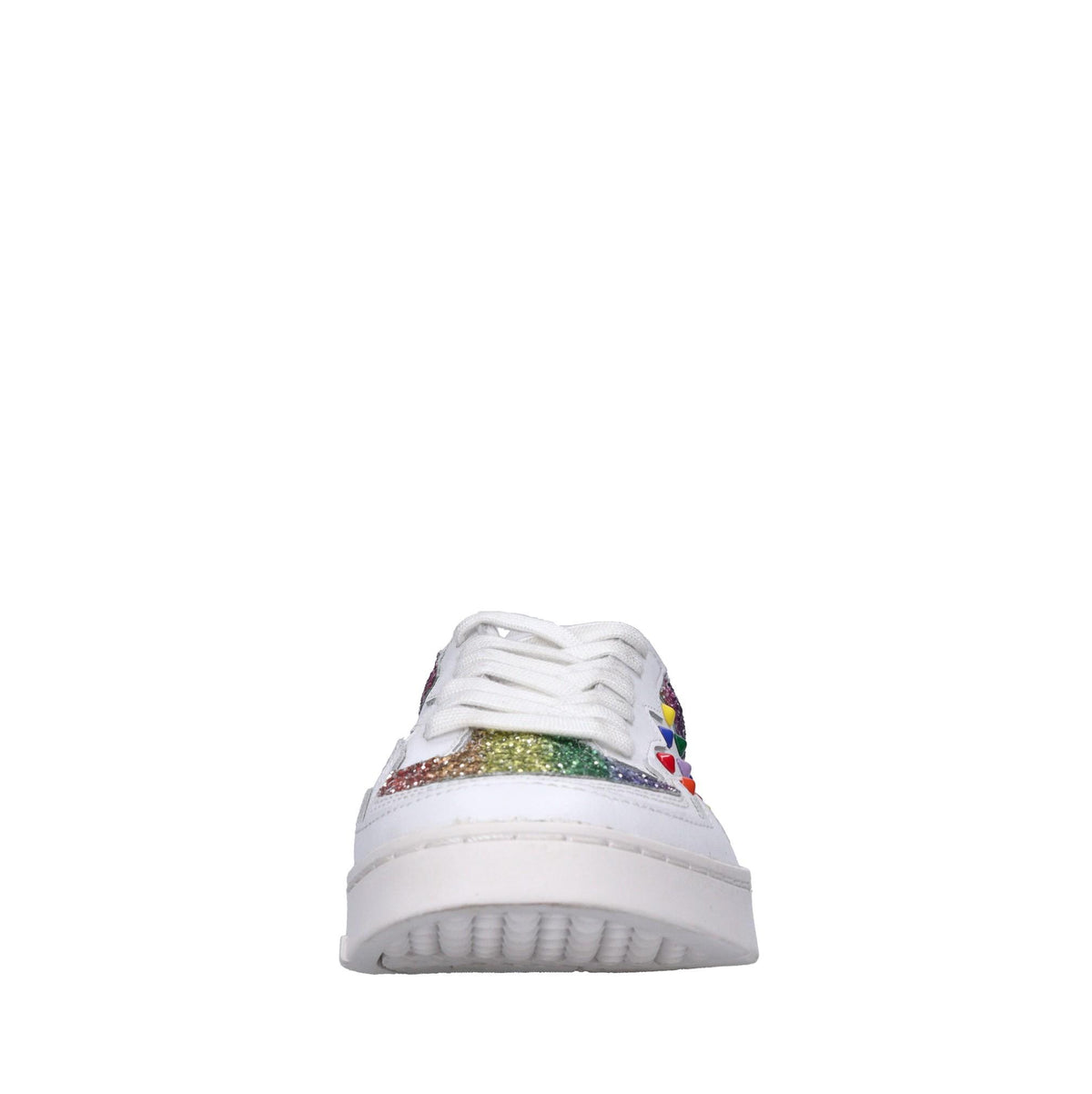 Sneakers in pelle e glitter 