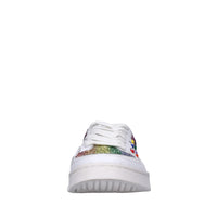 Sneakers in pelle e glitter 