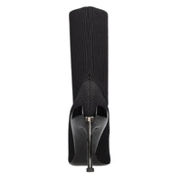 Tronchetti in tessuto elasticizzato e pelle 