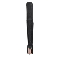 Stivali cuissardes Logan in lycra e strass 