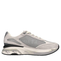 Sneakers in pelle ecopelle e tessuto 