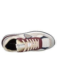 Sneakers in pelle e tessuto 