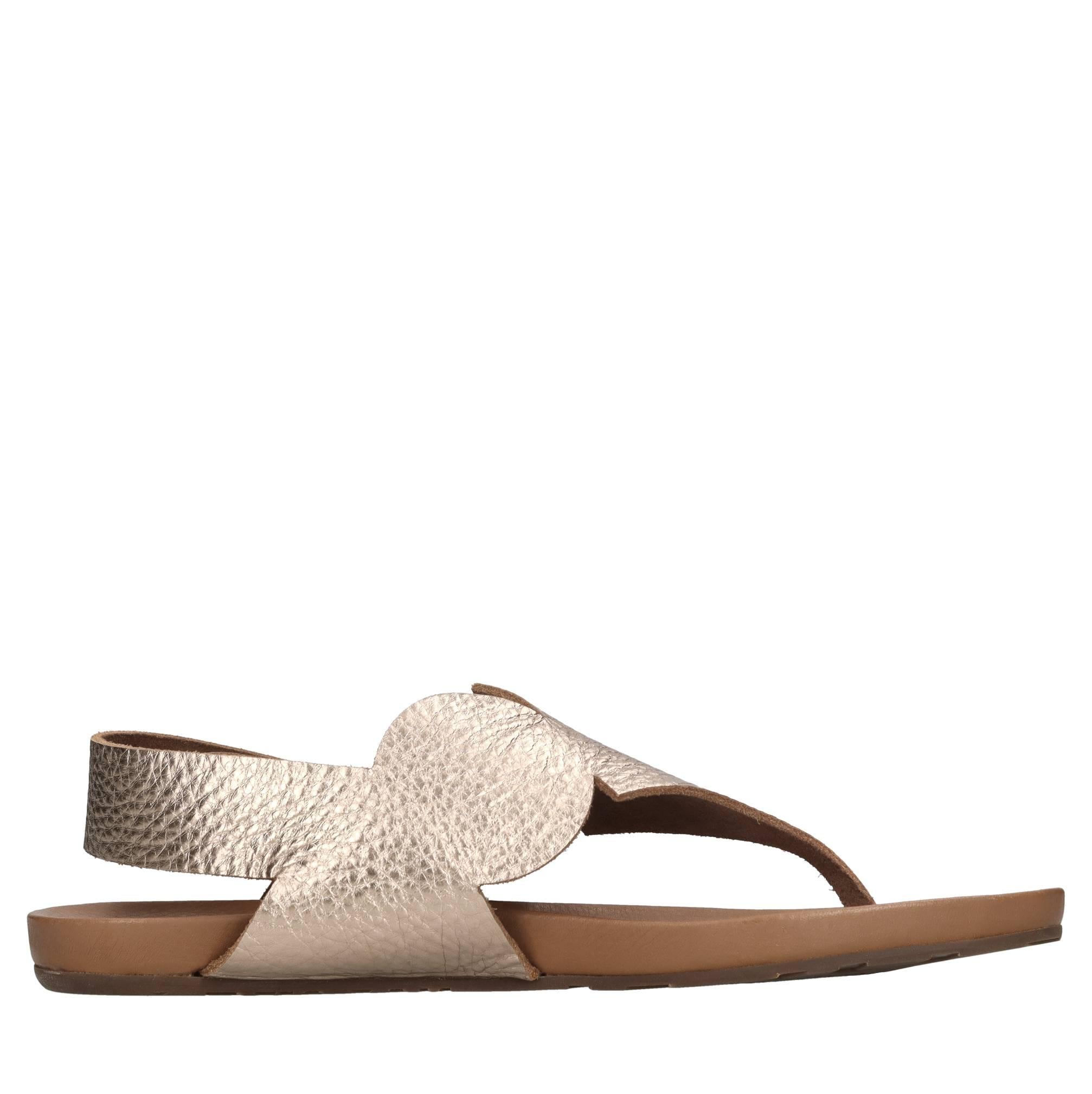 Sandali flat in pelle 