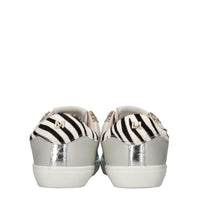 Sneakers in pelle cavallino e glitter 