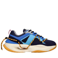 Sneakers in camoscio, ecopelle e tessuto 