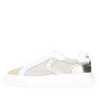 Sneakers in camoscio pelle e tessuto 
