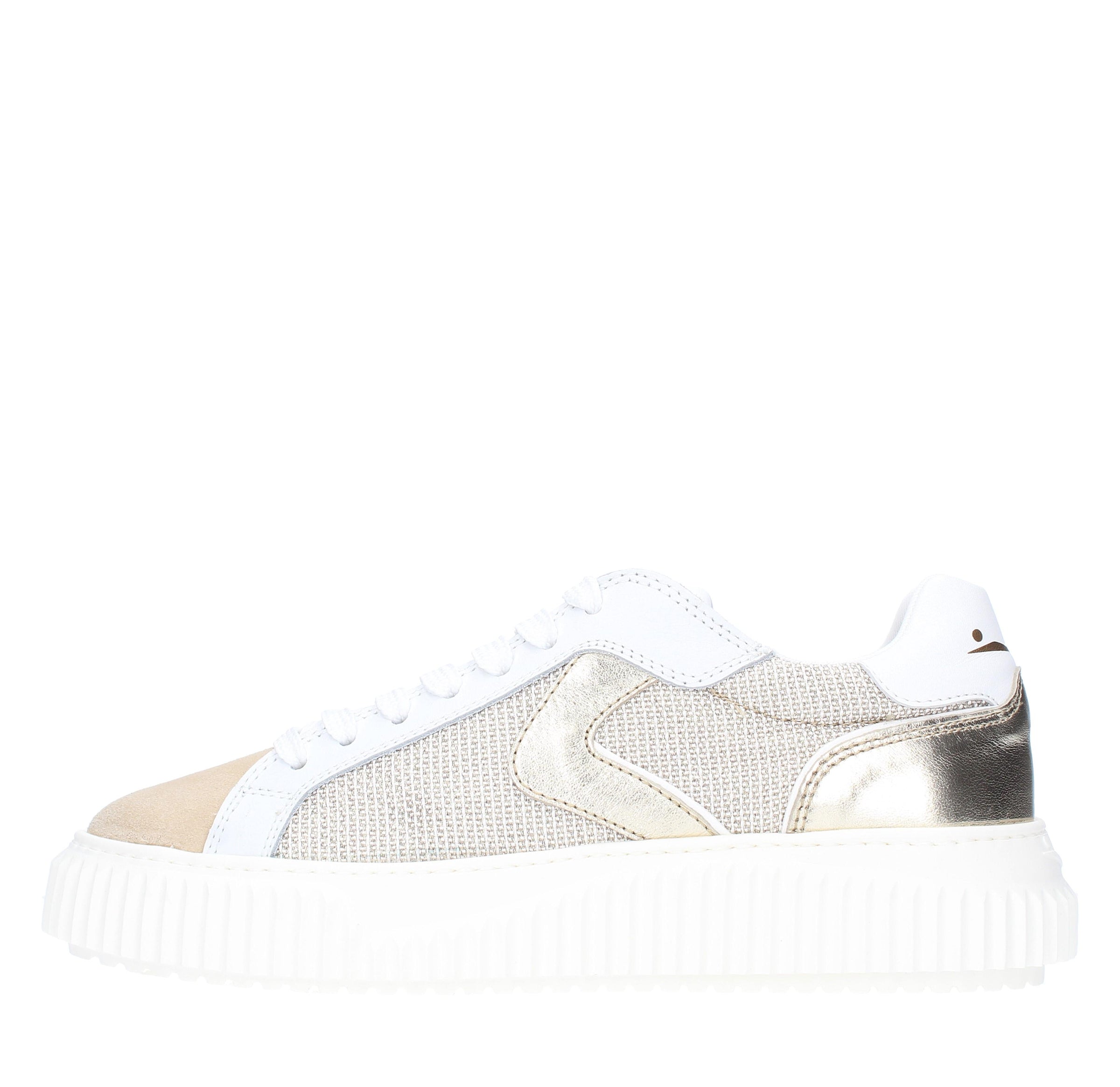 Sneakers in camoscio pelle e tessuto 