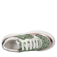 Sneakers Off road in pelle e glitter 