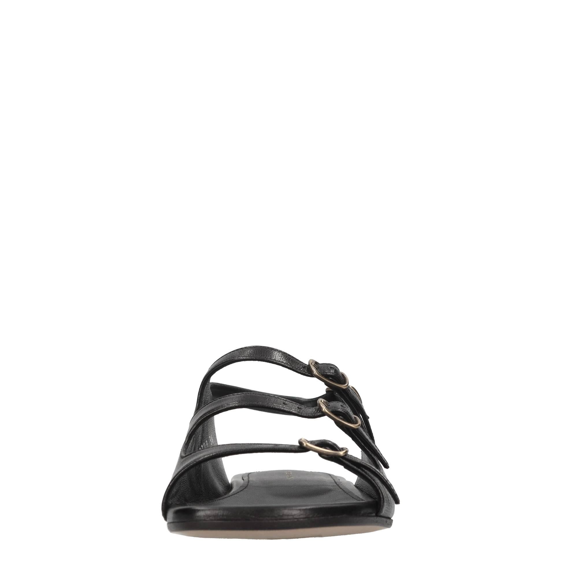 Sandali flat in pelle 