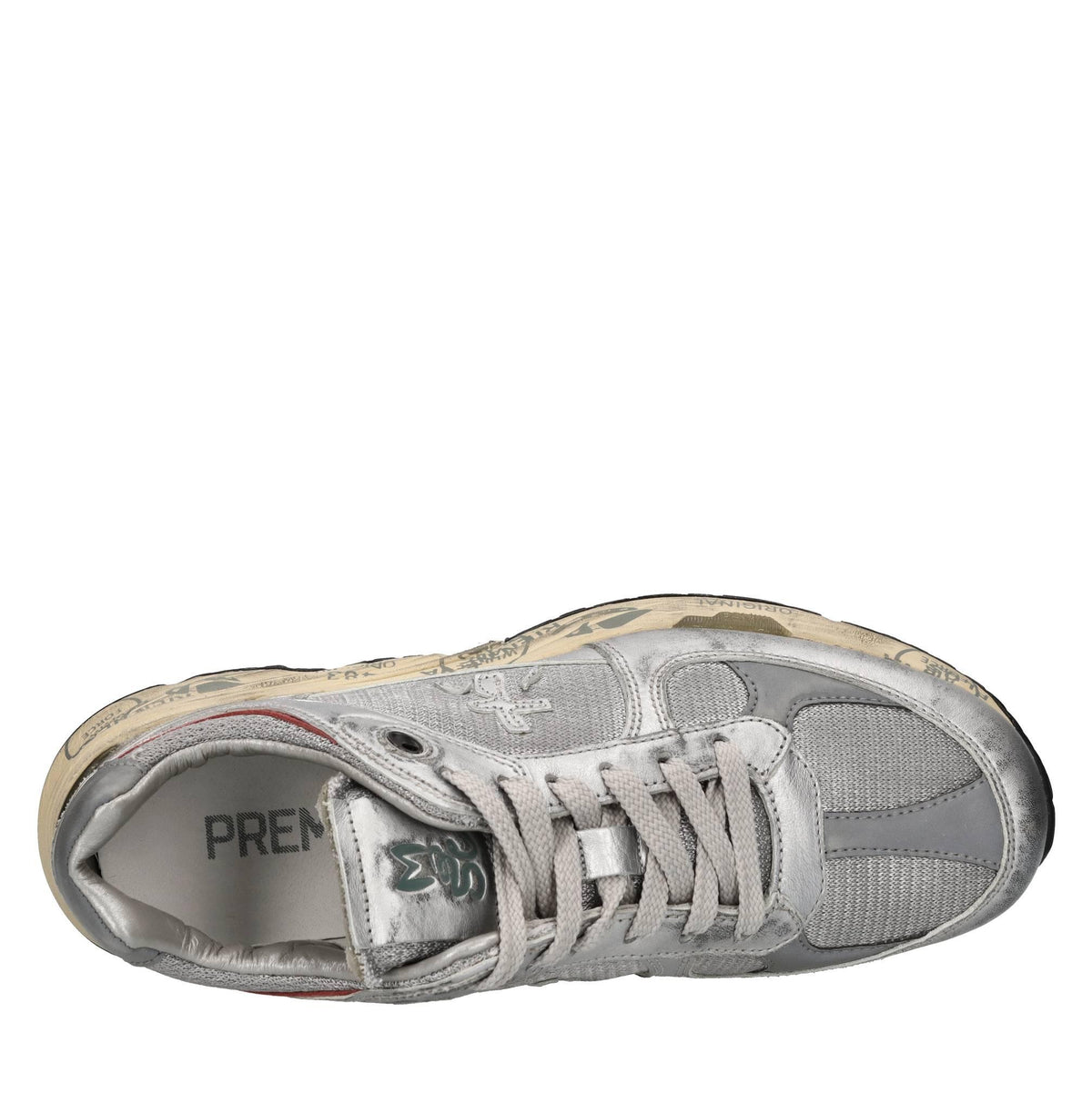 Sneakers in pelle, ecopelle e tessuto 