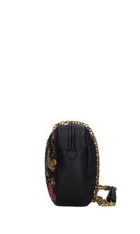 Borsa ROSES in tessuto ed ecopelle 