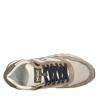 Sneakers in pelle e tessuto 