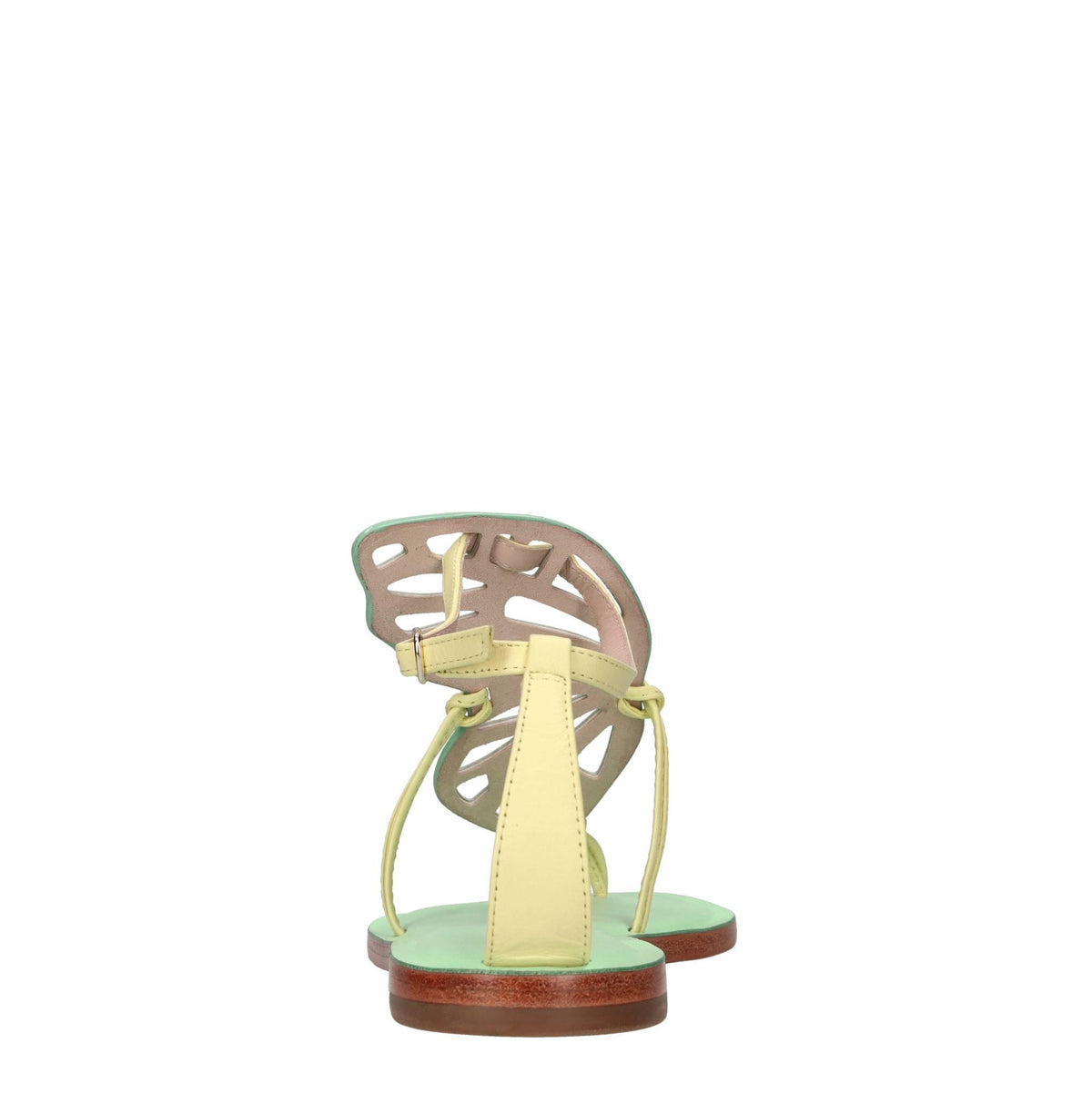 Sandali flat modello BUTTERFLY FLAT in pelle 
