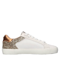Sneakers in pelle e glitter 
