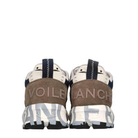 Sneakers in camoscio e tessuto 
