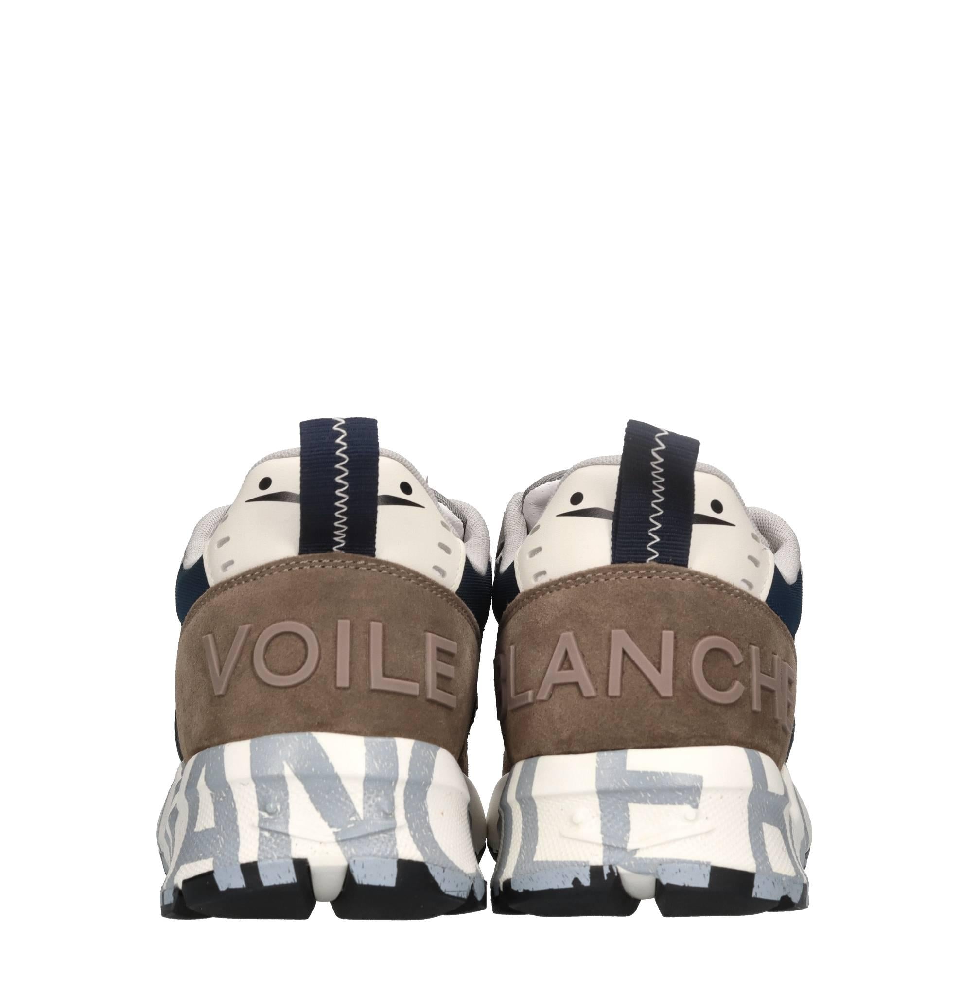 Sneakers in camoscio e tessuto 