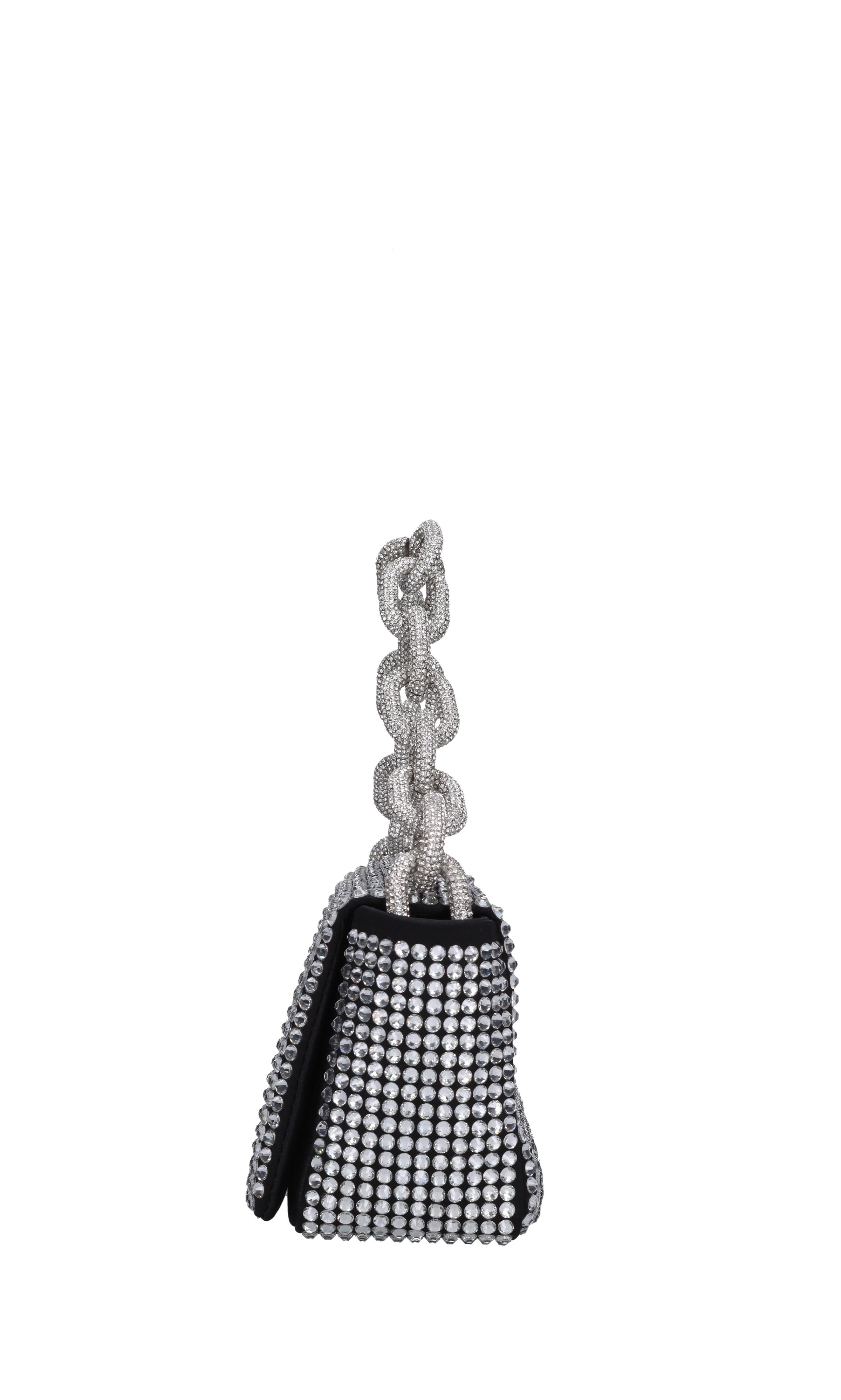 Borsa mini My Dream in raso e strass 