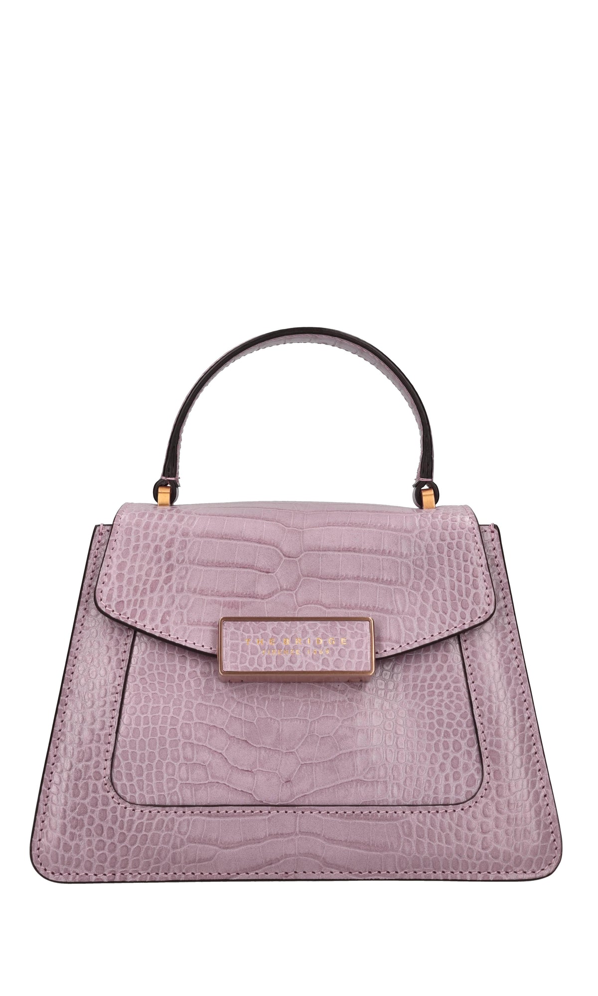 Borsa in pelle stampa cocco 