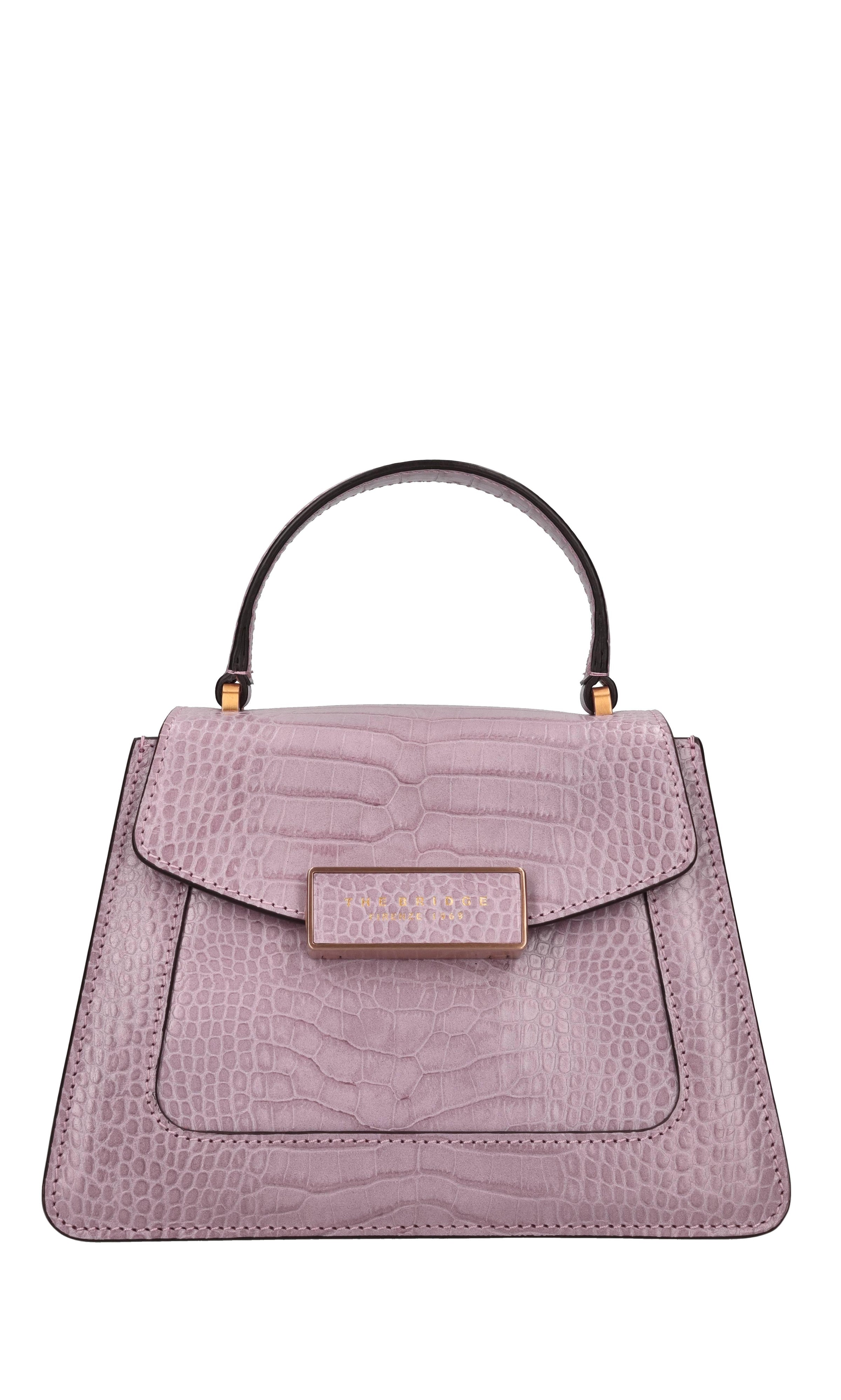 Borsa in pelle stampa cocco 