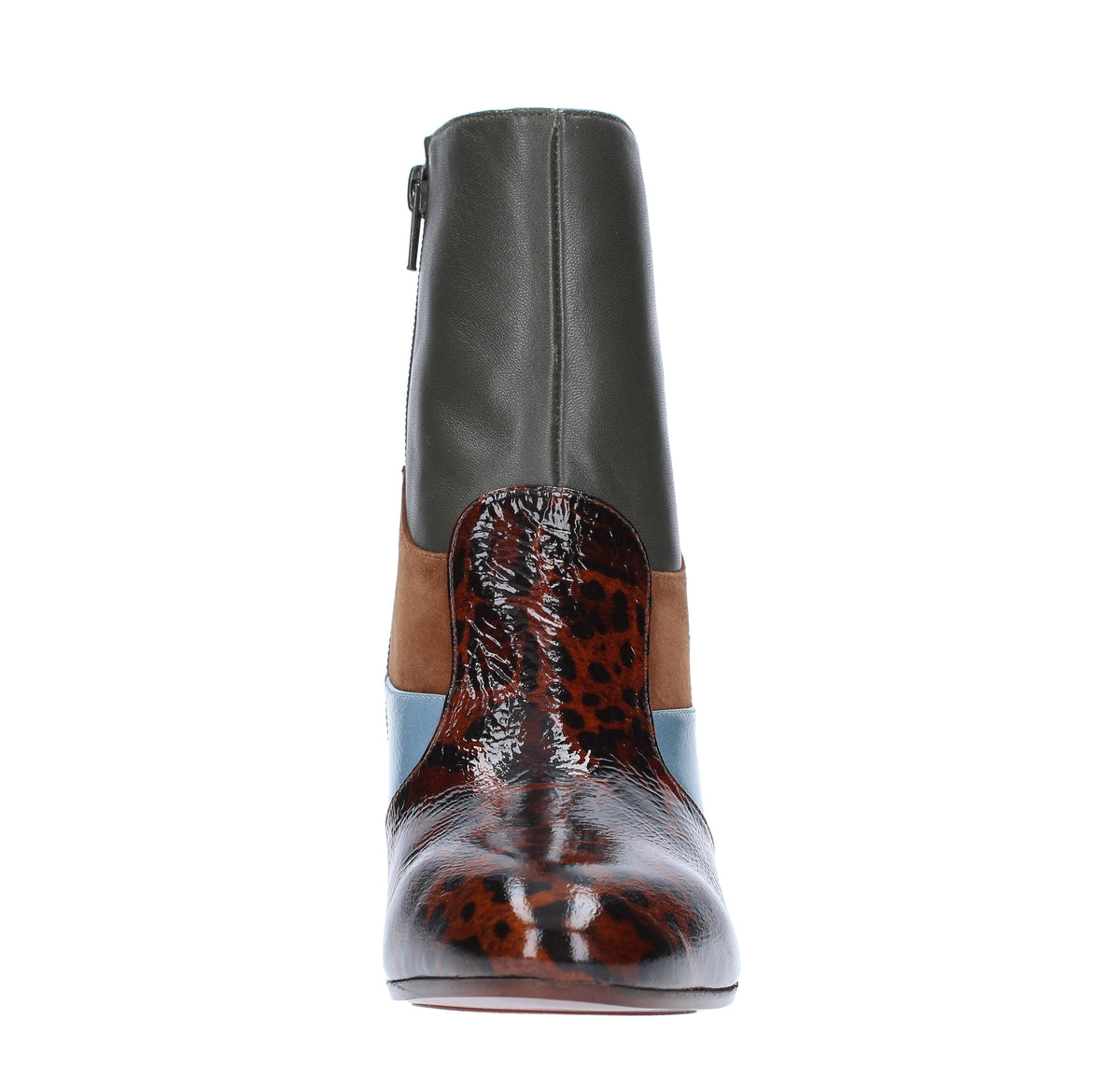 Tronchetti ETUSA CHIE MIHARA in pelle stampa Leopardo e camoscio 
